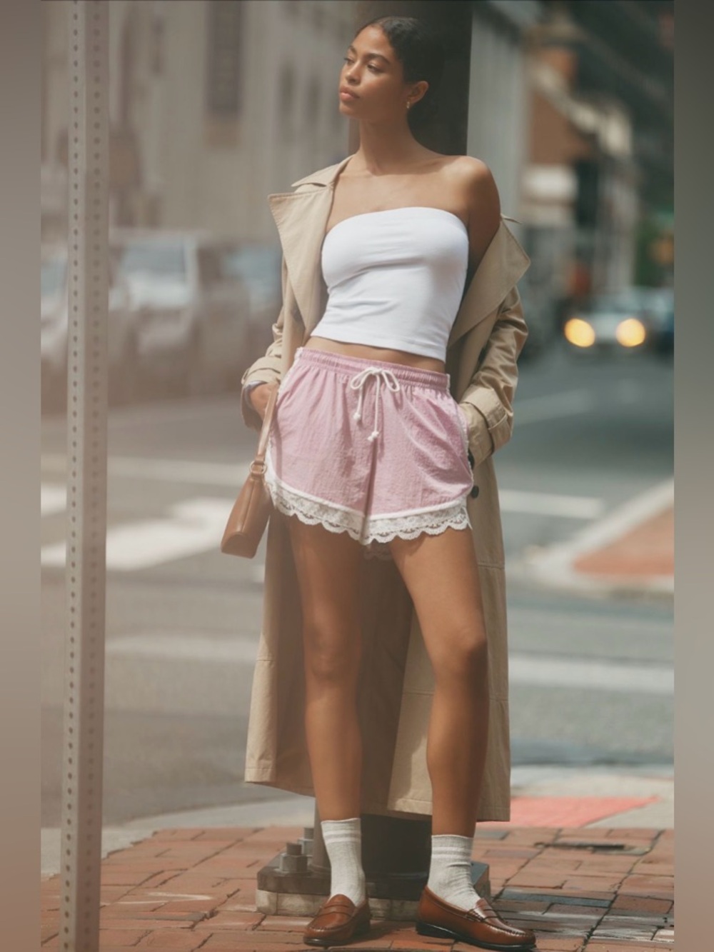 Anthropologie Daily Practice Lace Athletic Shorts, NWT